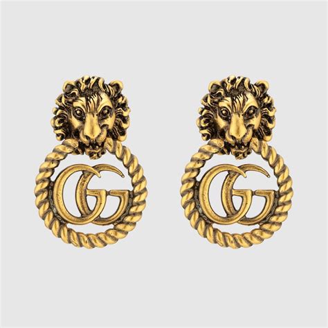 orecchini leone gucci|Gucci Earrings and ear cuffs for Women .